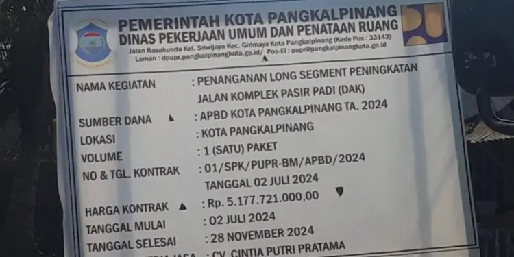 Warga Minta Proyek Long Segment Pasir Padi Dibongkar!!!