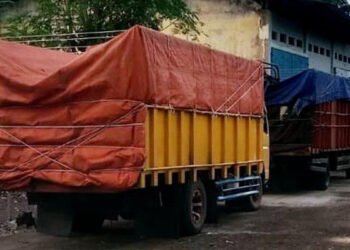 Nah Lhoo…Mabes TNI-AL Tangkap 8 Truk Bermuatan Pasir Timah Diduga Ilegal Dari Belitung